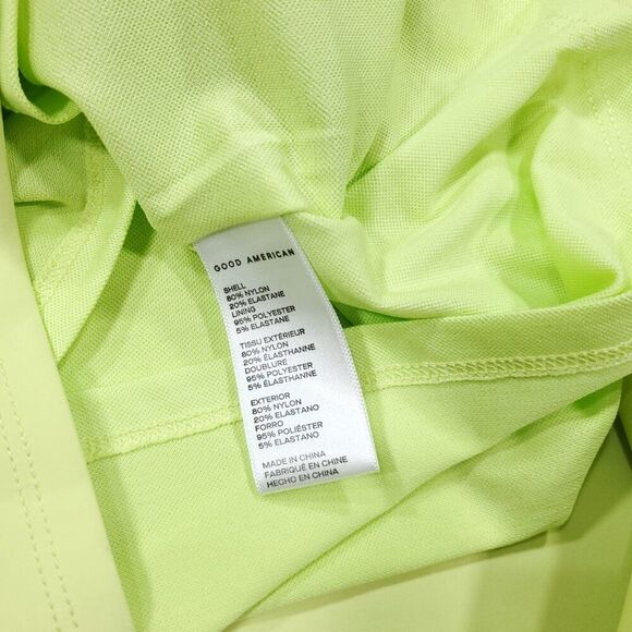 Good American Good Compression Scuba Knit Mini Dress Green Stretch Size 5 2XL - Picture 7 of 13